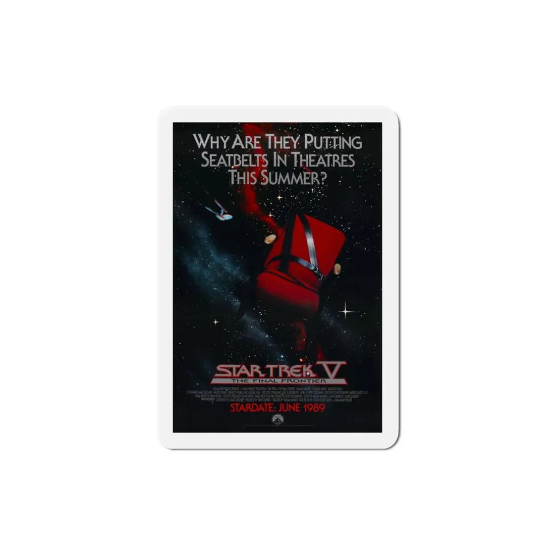 Star Trek V The Final Frontier 1989 Movie Poster Refrigerator Magnet 3 Inch - The Sticker Space