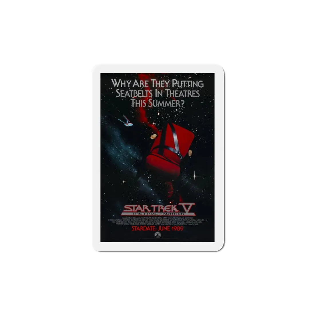 Star Trek V The Final Frontier 1989 Movie Poster Refrigerator Magnet 5 Inch - The Sticker Space