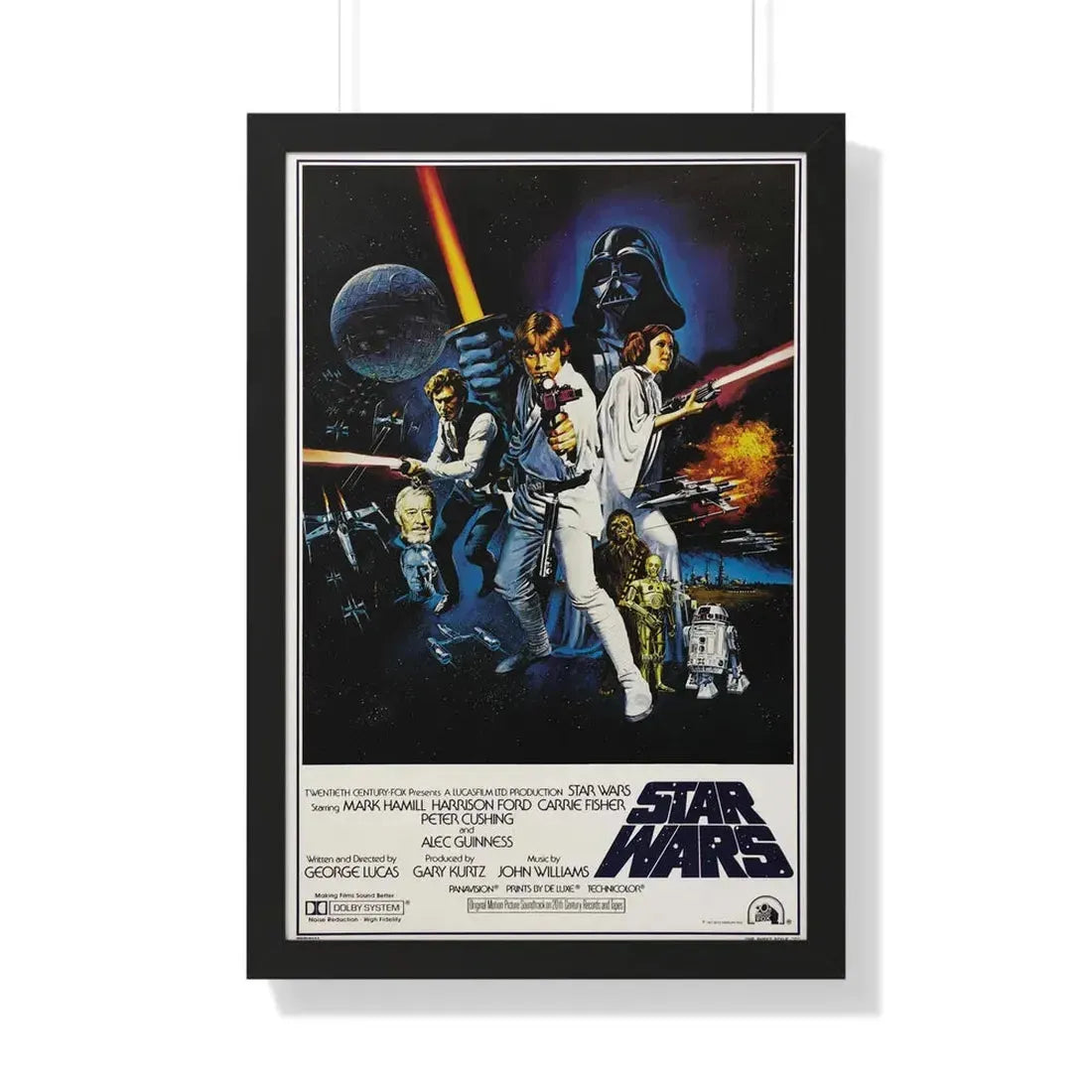 STAR WARS (3) 1977 - Framed Movie Poster 20" x 30" Black - The Sticker Space