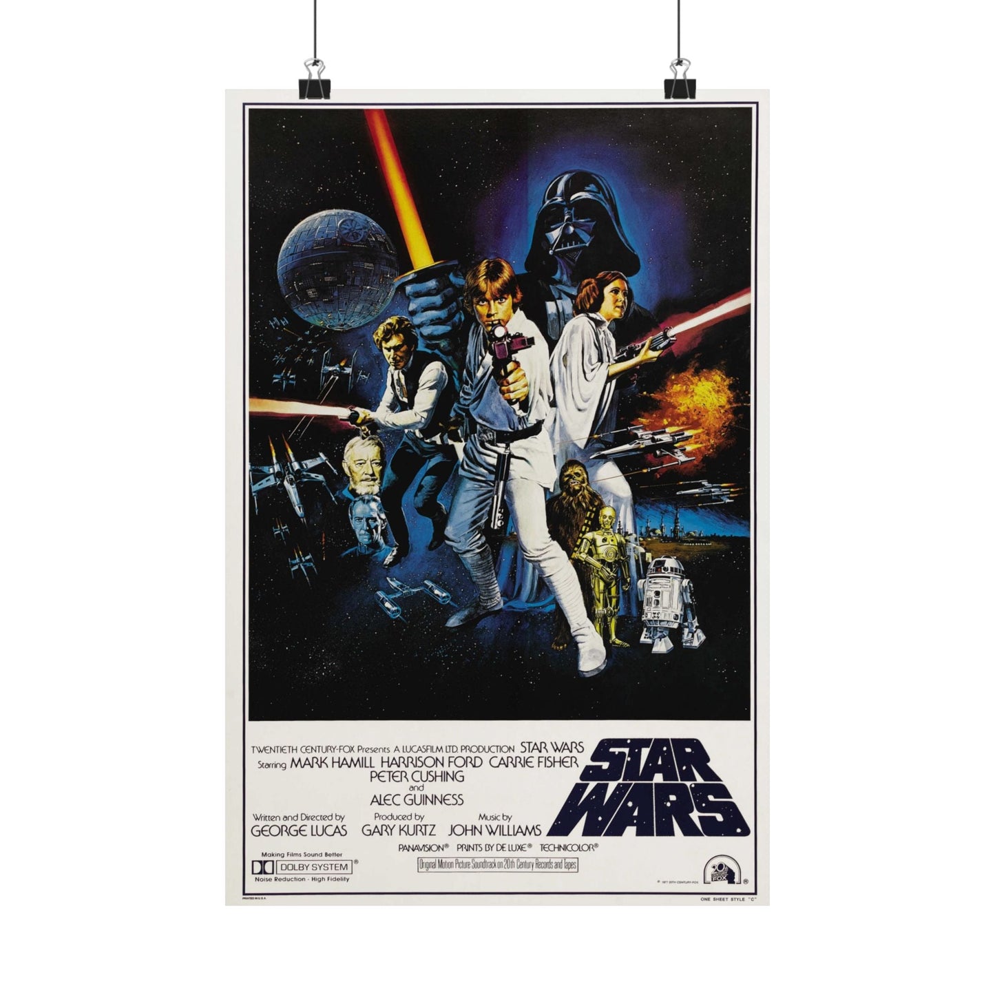 STAR WARS (3) 1977 - Paper Movie Poster-12″ x 18″-The Sticker Space