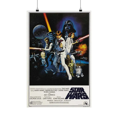 STAR WARS (3) 1977 - Paper Movie Poster 16″ x 24″ Matte - The Sticker Space