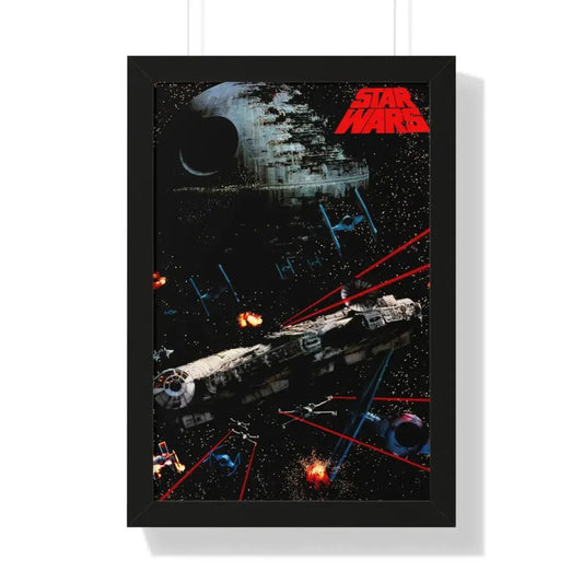 STAR WARS (4) 1977 - Framed Movie Poster 16″ x 24″ Black - The Sticker Space