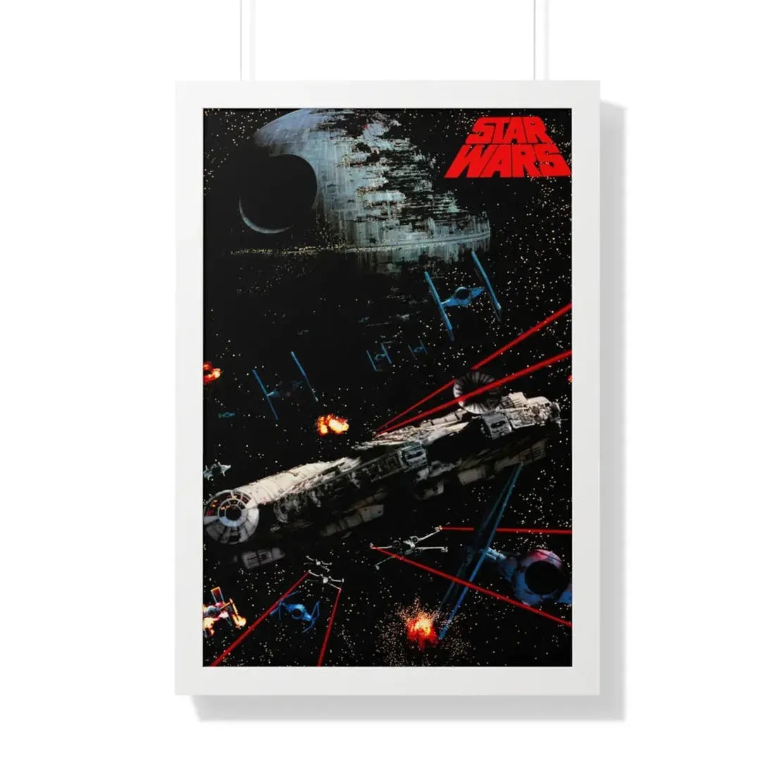 STAR WARS (4) 1977 - Framed Movie Poster 20" x 30" White - The Sticker Space