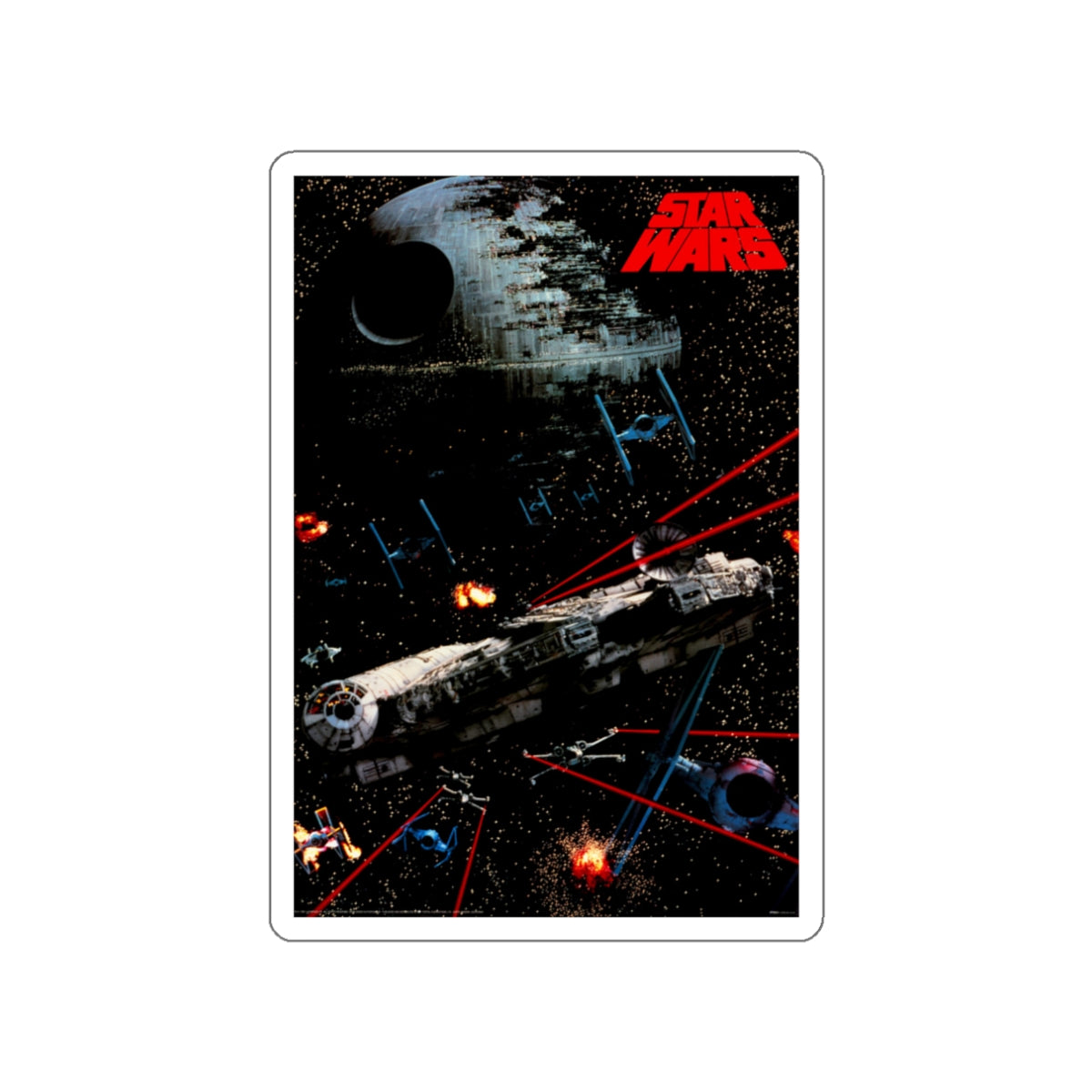 STAR WARS (4) 1977 Movie Poster STICKER Vinyl Die-Cut Decal-White-The Sticker Space