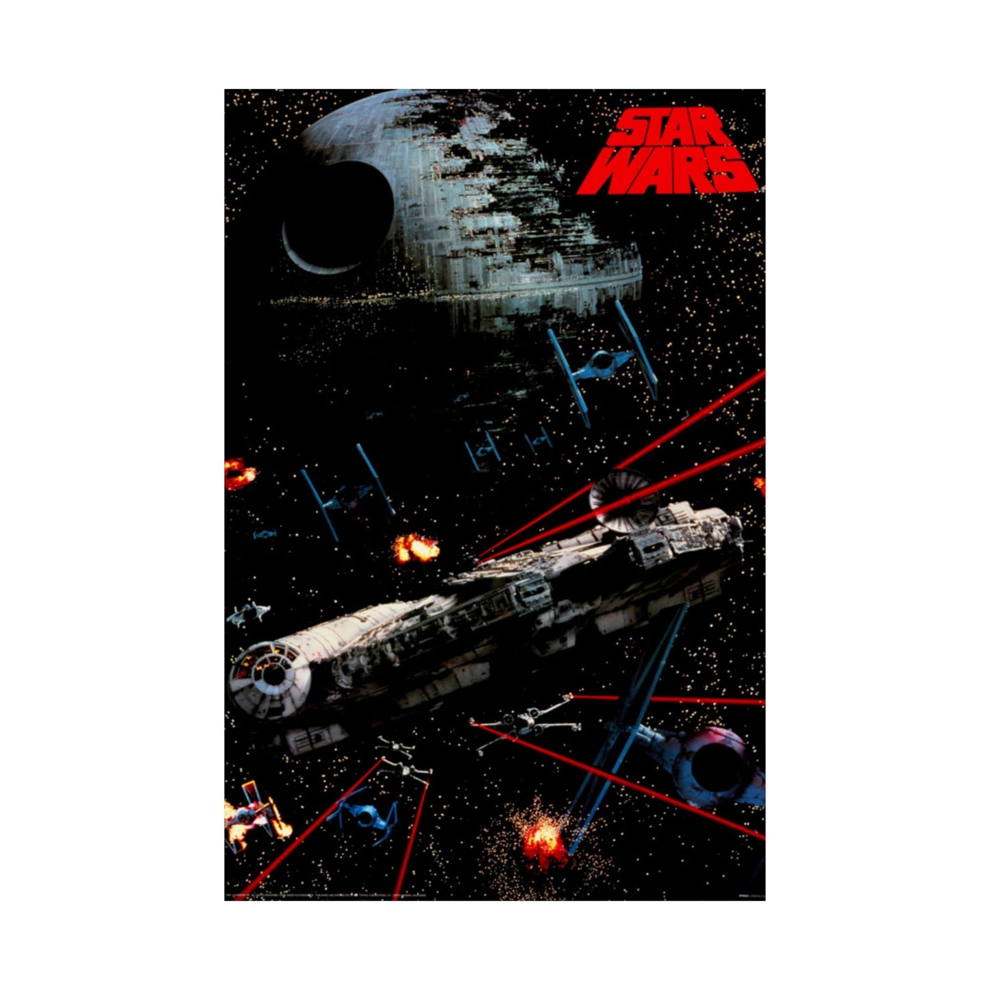 STAR WARS (4) 1977 - Paper Movie Poster-The Sticker Space