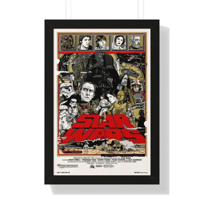 STAR WARS (ALAMO) 1977 - Framed Movie Poster 16″ x 24″ Black - The Sticker Space