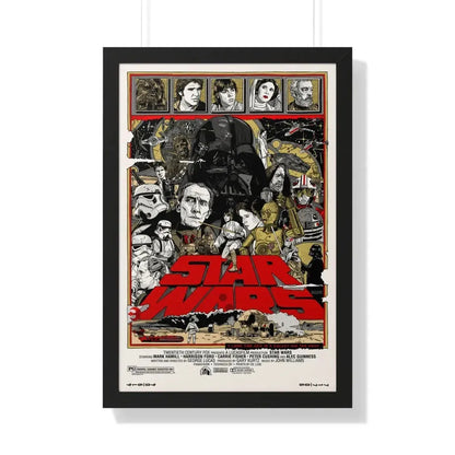 STAR WARS (ALAMO) 1977 - Framed Movie Poster 20" x 30" Black - The Sticker Space
