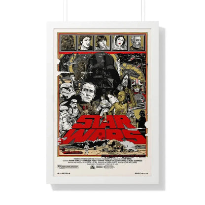 STAR WARS (ALAMO) 1977 - Framed Movie Poster 20" x 30" White - The Sticker Space