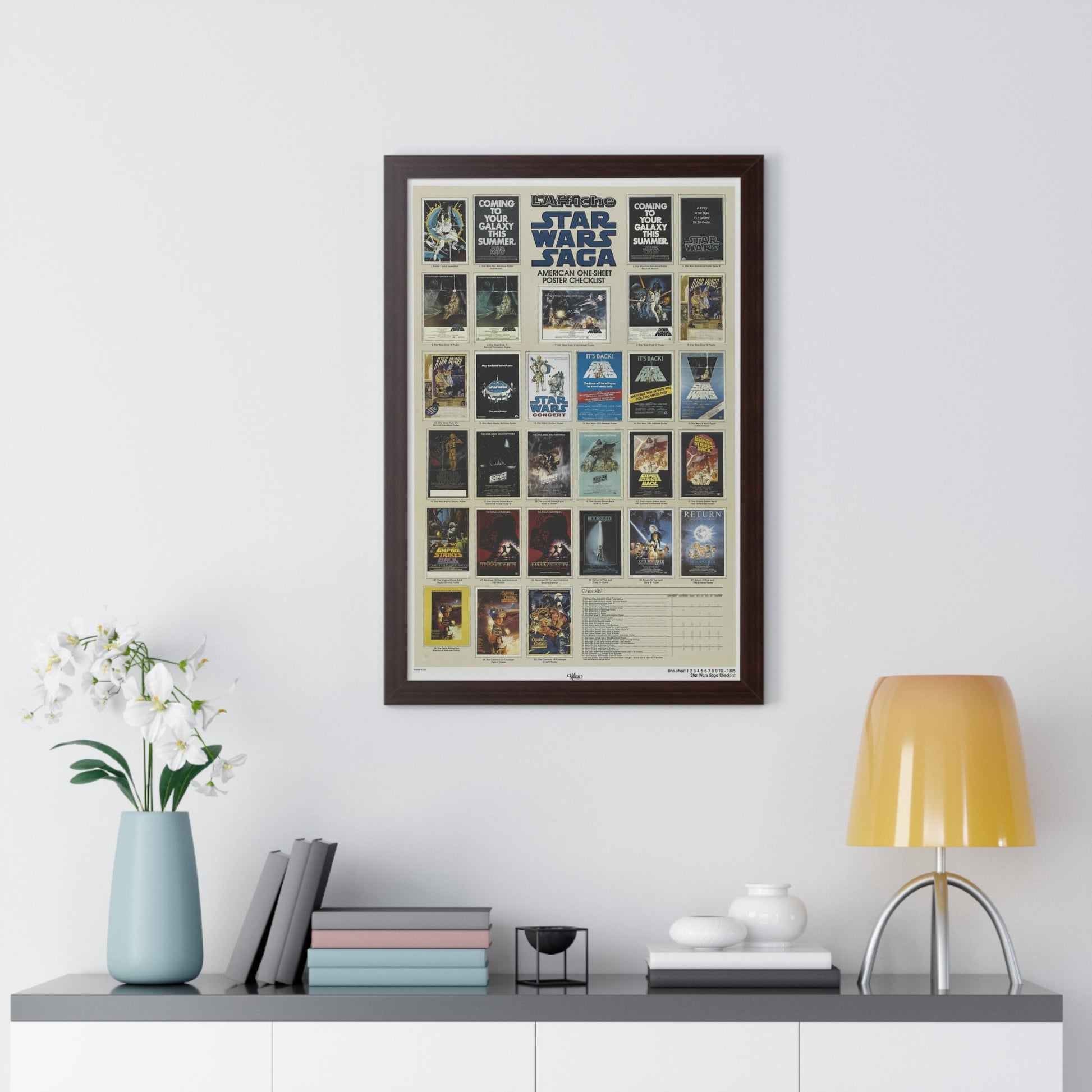 STAR WARS CHECKLIST 1 1977 - Framed Movie Poster-The Sticker Space