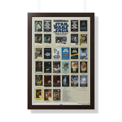 STAR WARS CHECKLIST 1 1977 - Framed Movie Poster-20" x 30"-The Sticker Space