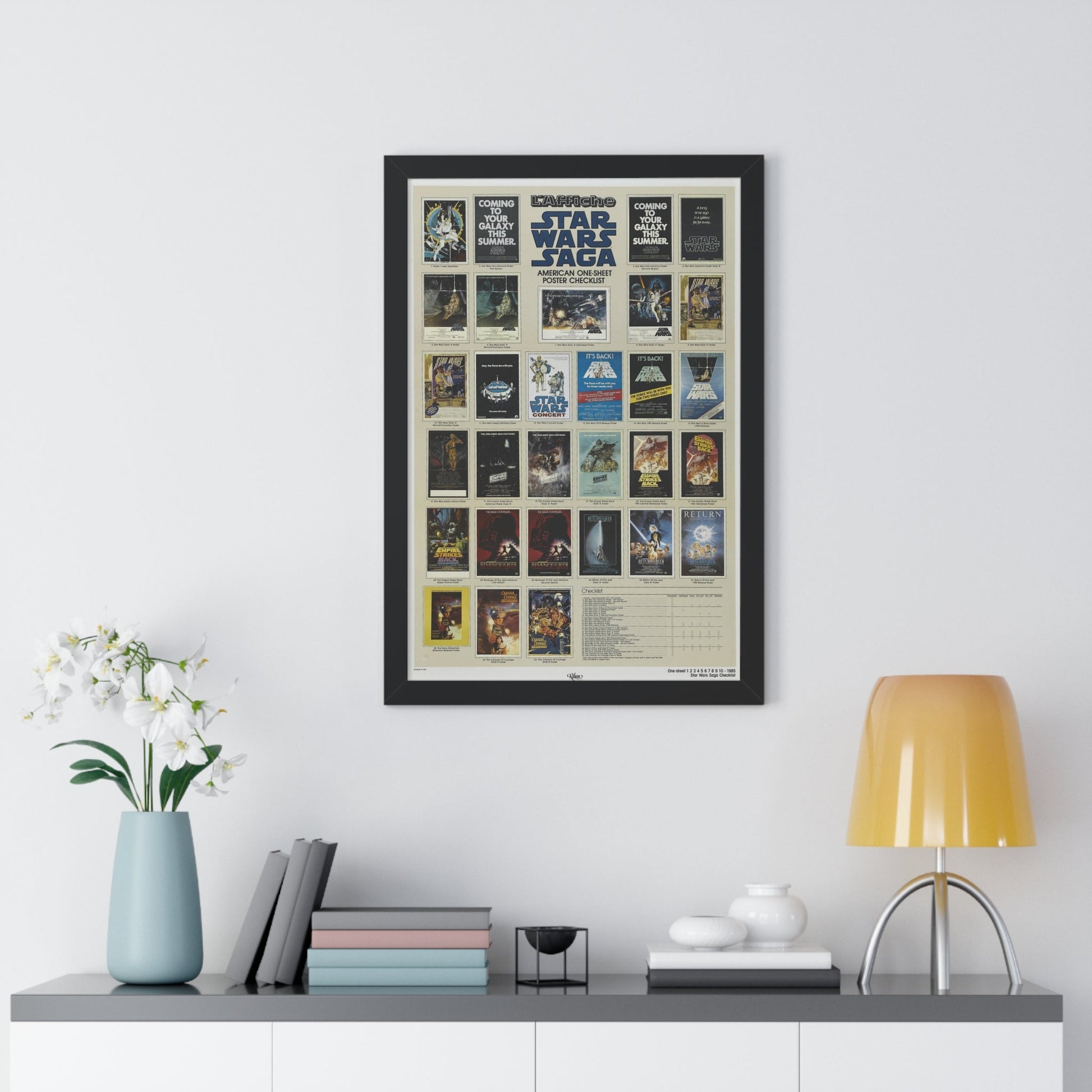 STAR WARS CHECKLIST 1 1977 - Framed Movie Poster-The Sticker Space