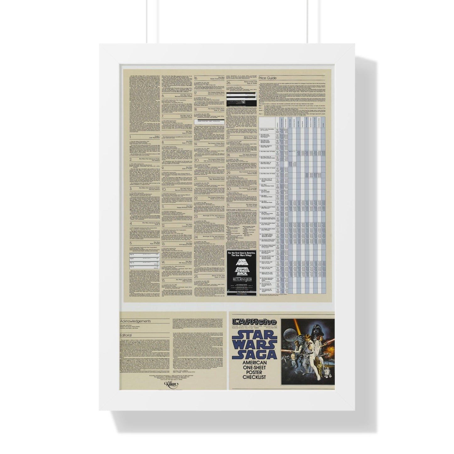 STAR WARS CHECKLIST 2 1977 - Framed Movie Poster-16″ x 24″-The Sticker Space