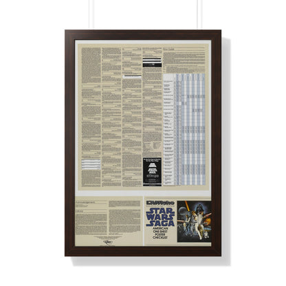 STAR WARS CHECKLIST 2 1977 - Framed Movie Poster-20" x 30"-The Sticker Space