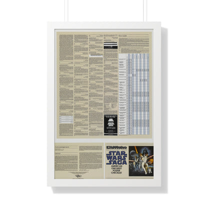 STAR WARS CHECKLIST 2 1977 - Framed Movie Poster-20" x 30"-The Sticker Space