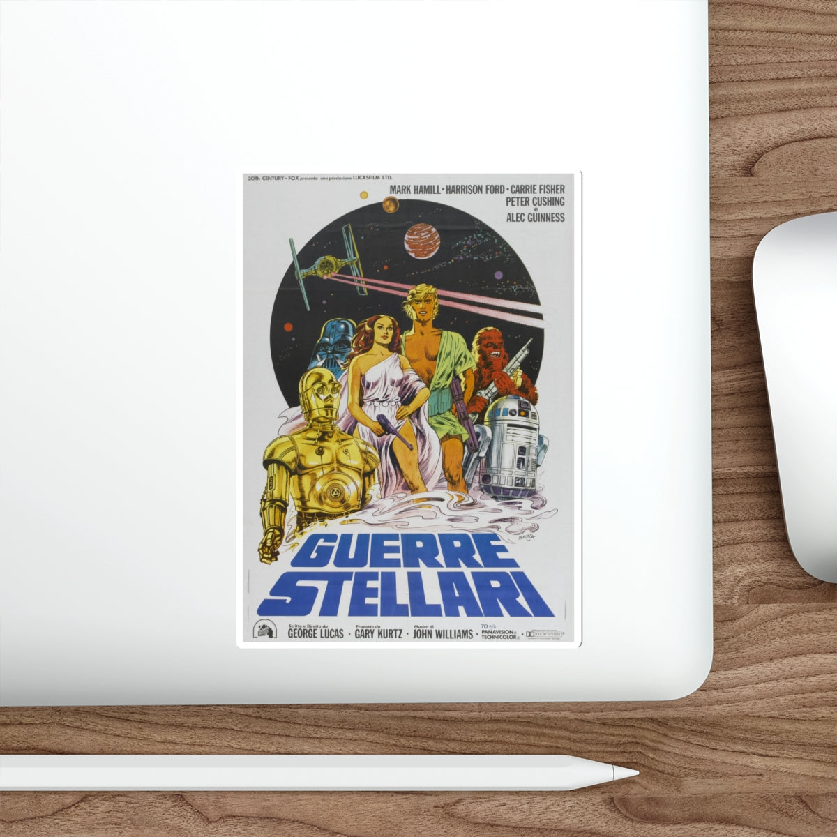 STAR WARS (ITALIAN) 1977 Movie Poster STICKER Vinyl Die-Cut Decal-The Sticker Space