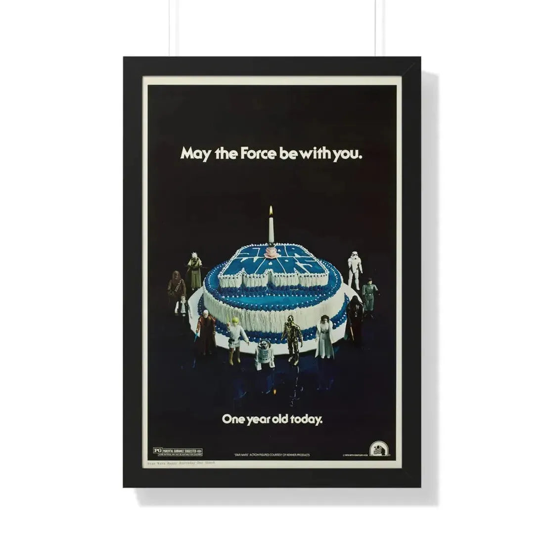 STAR WARS ONE YEAR ANNIVERSARY 1977 - Framed Movie Poster 20" x 30" Black - The Sticker Space