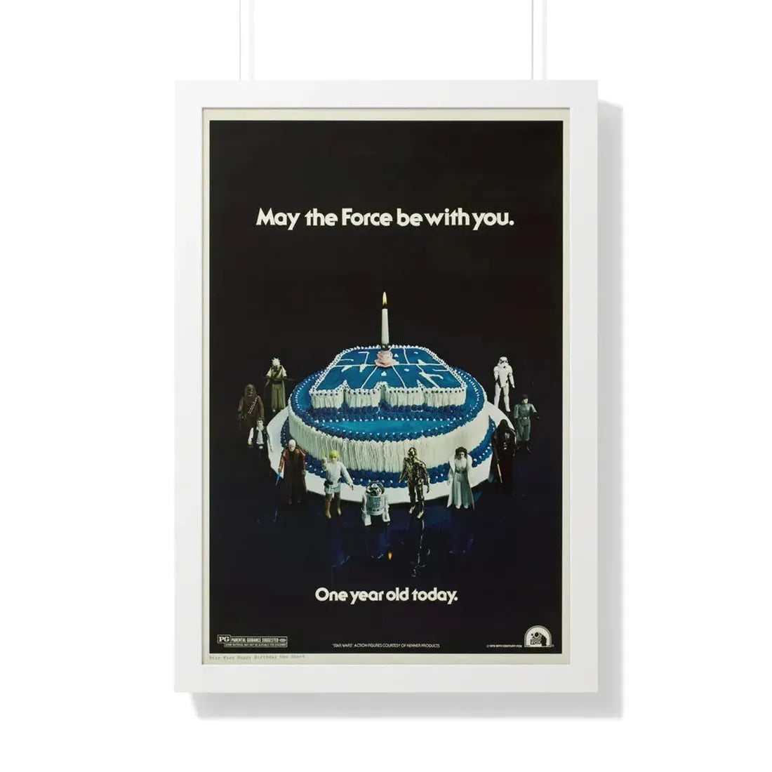 STAR WARS ONE YEAR ANNIVERSARY 1977 - Framed Movie Poster 20" x 30" White - The Sticker Space