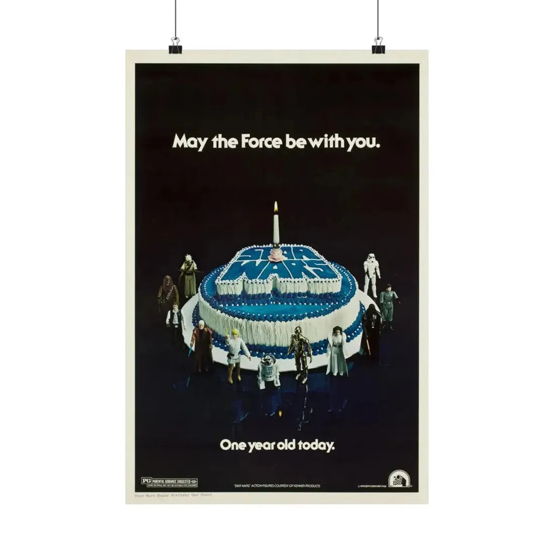 STAR WARS ONE YEAR ANNIVERSARY 1977 - Paper Movie Poster 16″ x 24″ Matte - The Sticker Space