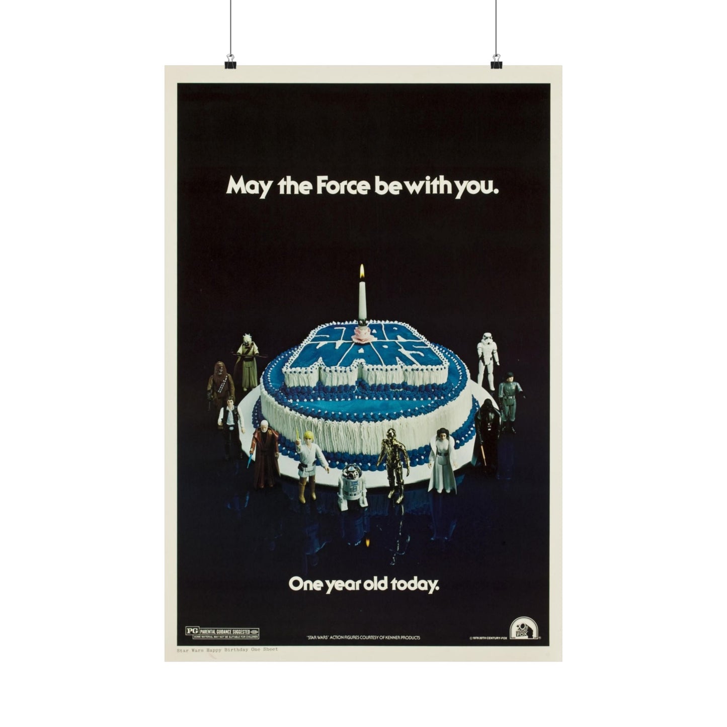 STAR WARS ONE YEAR ANNIVERSARY 1977 - Paper Movie Poster-24″ x 36″-The Sticker Space