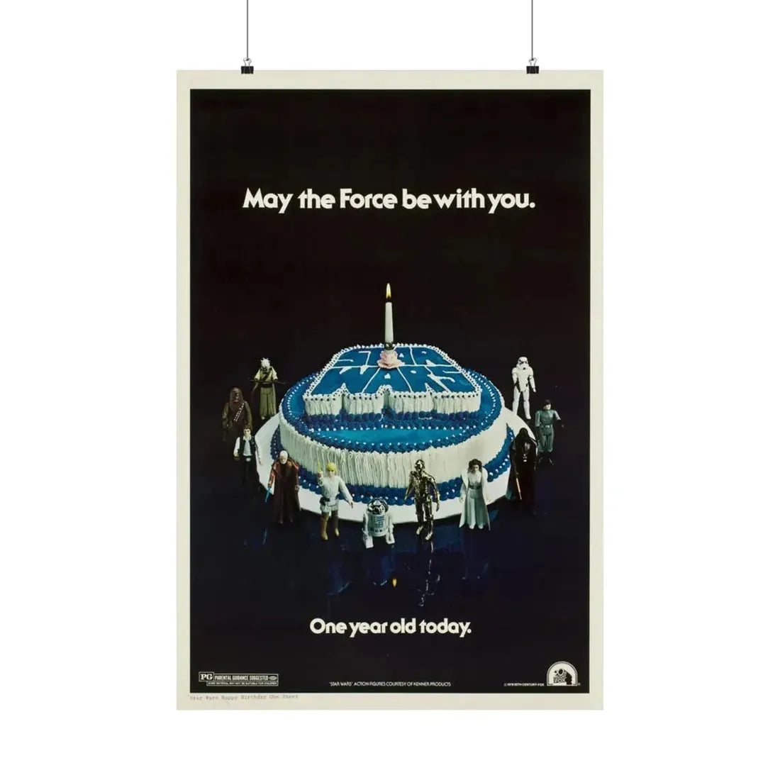 STAR WARS ONE YEAR ANNIVERSARY 1977 - Paper Movie Poster 24″ x 36″ Matte - The Sticker Space