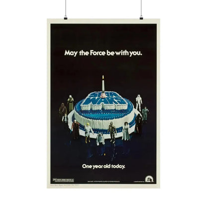 STAR WARS ONE YEAR ANNIVERSARY 1977 - Paper Movie Poster 24″ x 36″ Matte - The Sticker Space