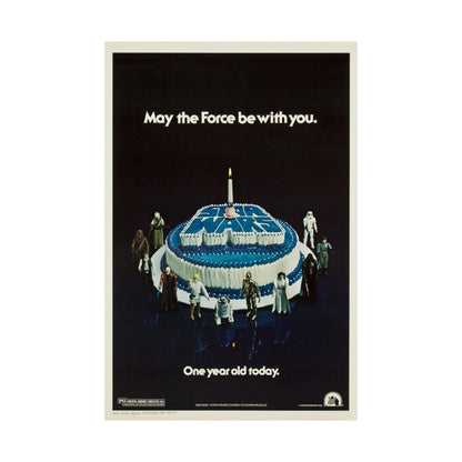 STAR WARS ONE YEAR ANNIVERSARY 1977 - Paper Movie Poster-The Sticker Space