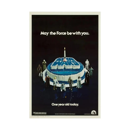 STAR WARS ONE YEAR ANNIVERSARY 1977 - Paper Movie Poster - The Sticker Space