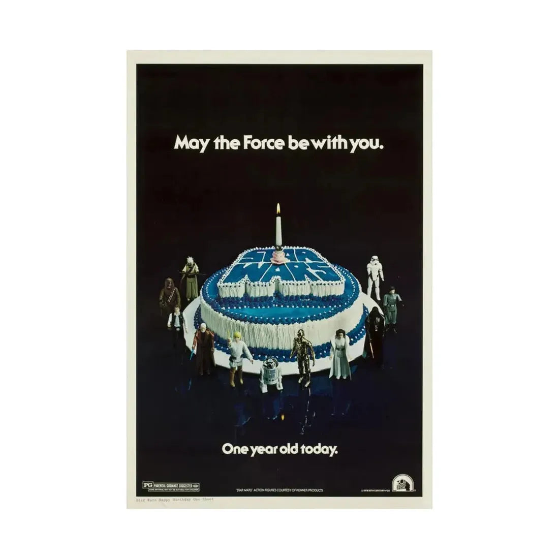 STAR WARS ONE YEAR ANNIVERSARY 1977 - Paper Movie Poster - The Sticker Space