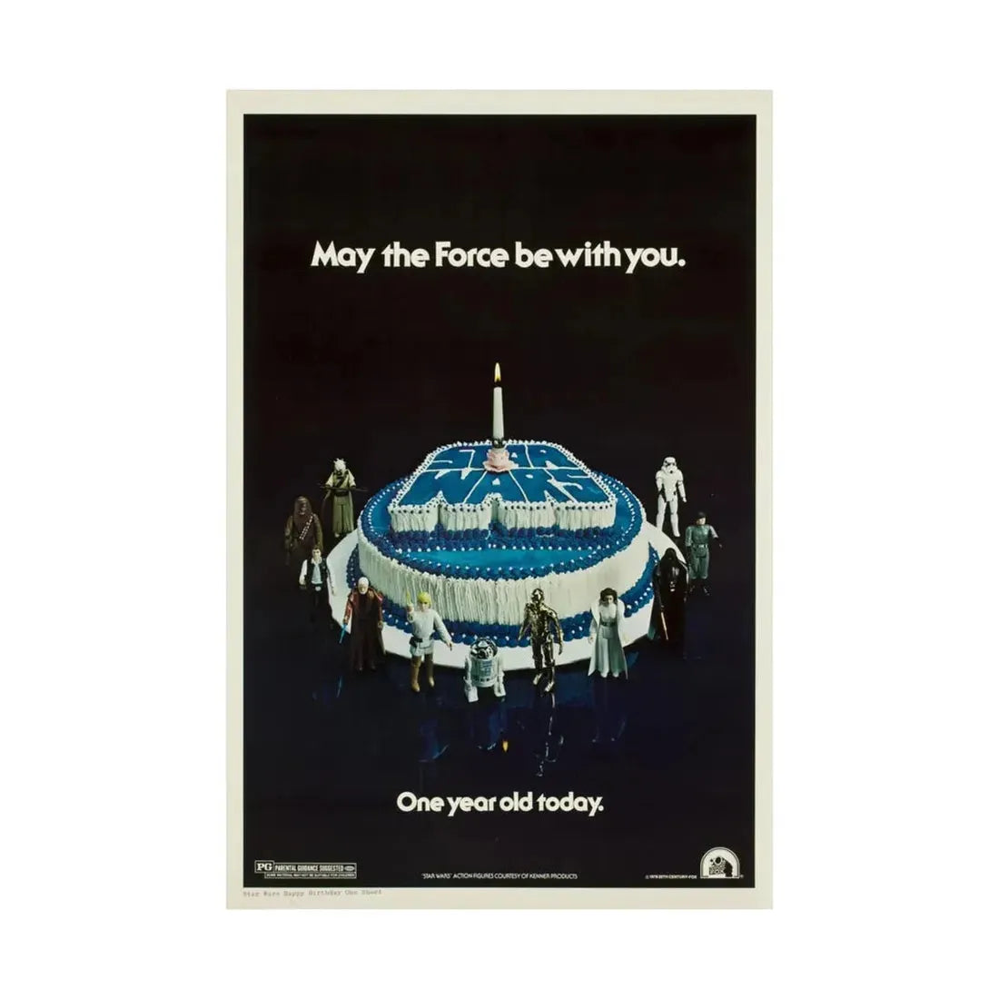 STAR WARS ONE YEAR ANNIVERSARY 1977 - Paper Movie Poster - The Sticker Space