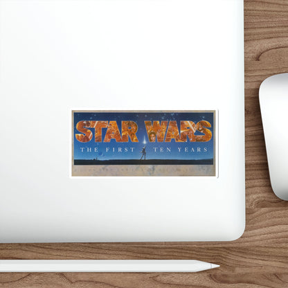 STAR WARS (THE FIRST 10 YEARS) 1977 Movie Poster STICKER Vinyl Die-Cut Decal-The Sticker Space