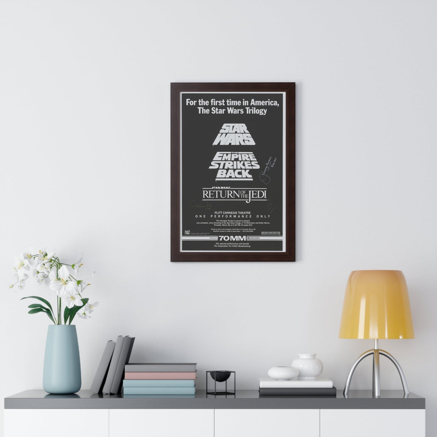 STAR WARS TRILOGY 70MM 1977 - Framed Movie Poster-The Sticker Space