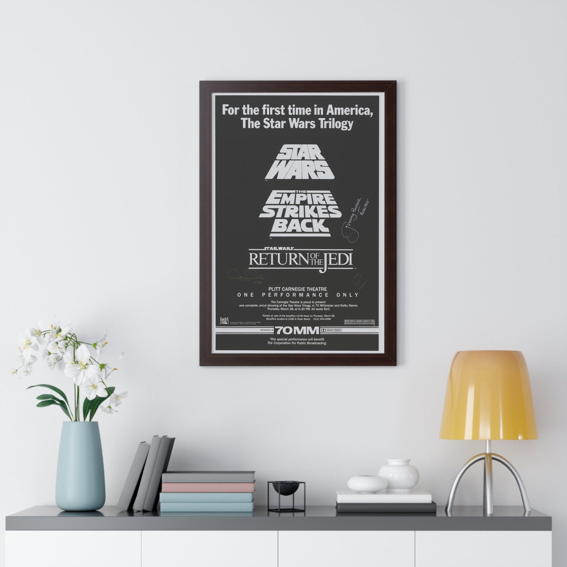 STAR WARS TRILOGY 70MM 1977 - Framed Movie Poster-The Sticker Space