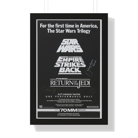 STAR WARS TRILOGY 70MM 1977 - Framed Movie Poster-16″ x 24″-The Sticker Space