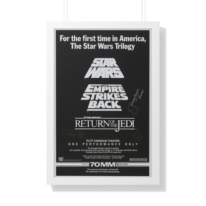 STAR WARS TRILOGY 70MM 1977 - Framed Movie Poster-20" x 30"-The Sticker Space