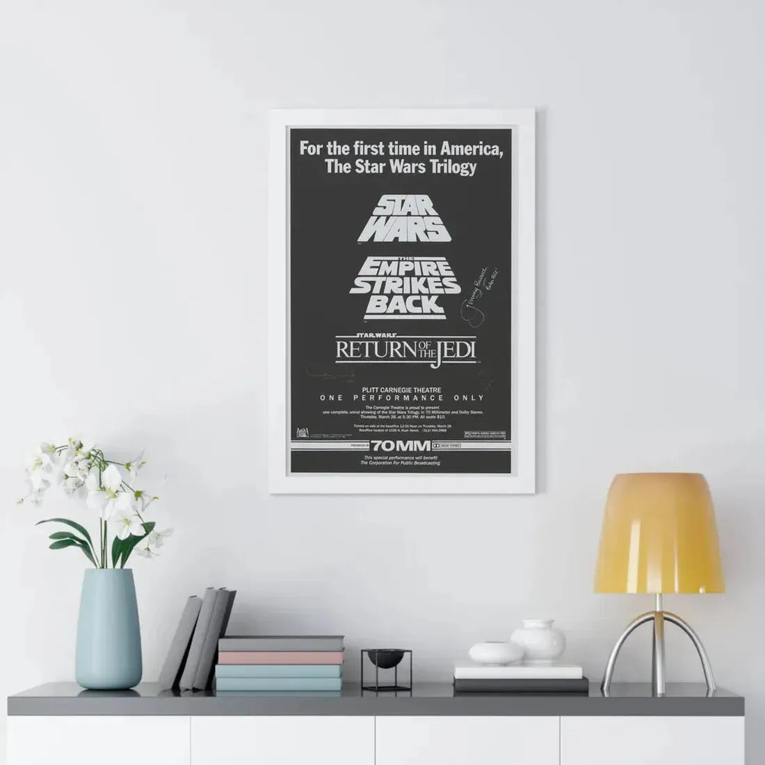 STAR WARS TRILOGY 70MM 1977 - Framed Movie Poster - The Sticker Space