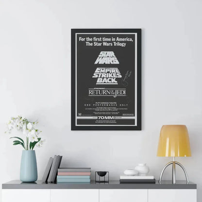 STAR WARS TRILOGY 70MM 1977 - Framed Movie Poster - The Sticker Space