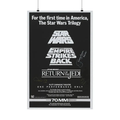 STAR WARS TRILOGY 70MM 1977 - Paper Movie Poster 20″ x 30″ Matte - The Sticker Space