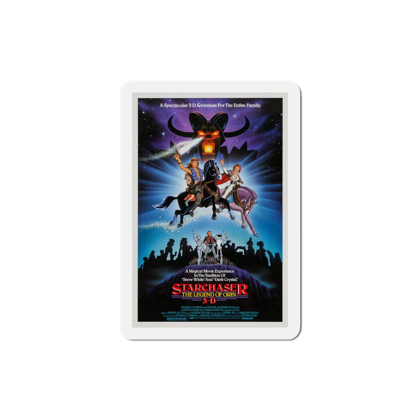 Starchaser The Legend of Orin 1985 Movie Poster Die-Cut Magnet-3" x 3"-The Sticker Space