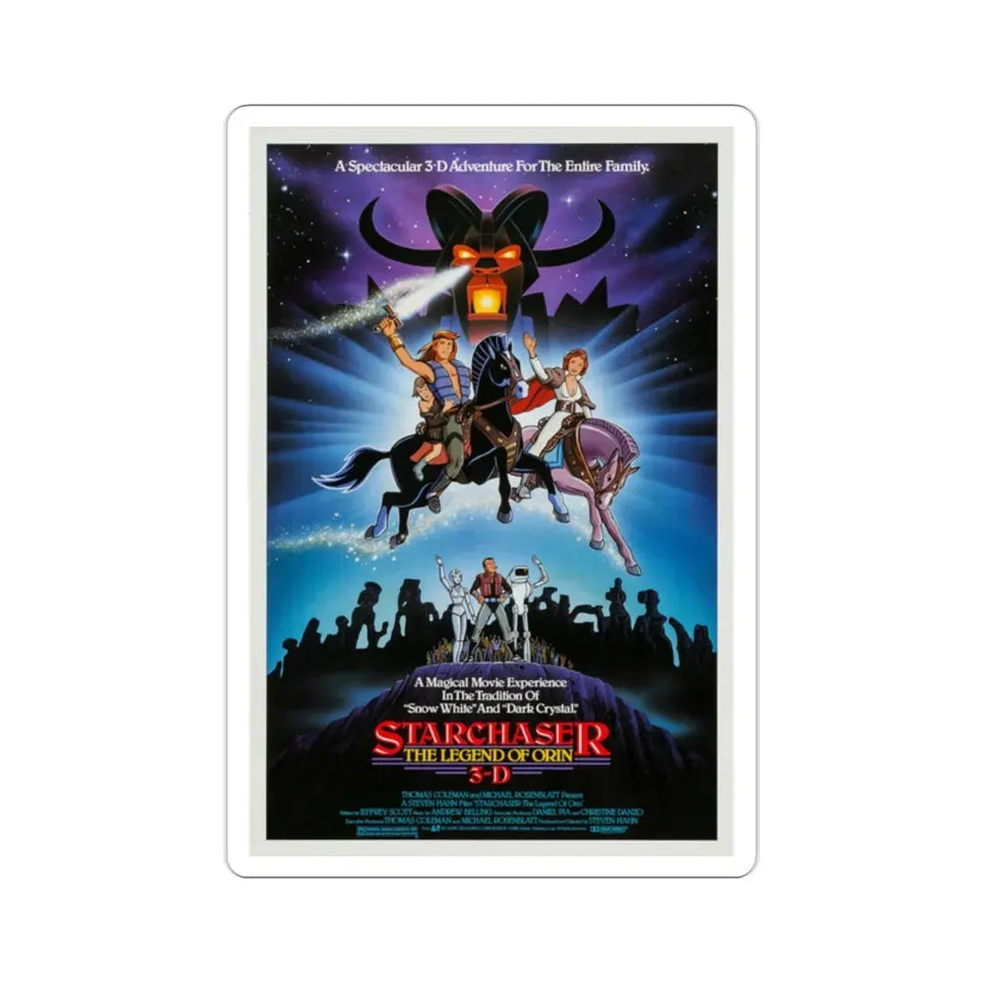Starchaser The Legend of Orin 1985 Movie Poster STICKER Vinyl Die-Cut Decal 2 Inch - The Sticker Space