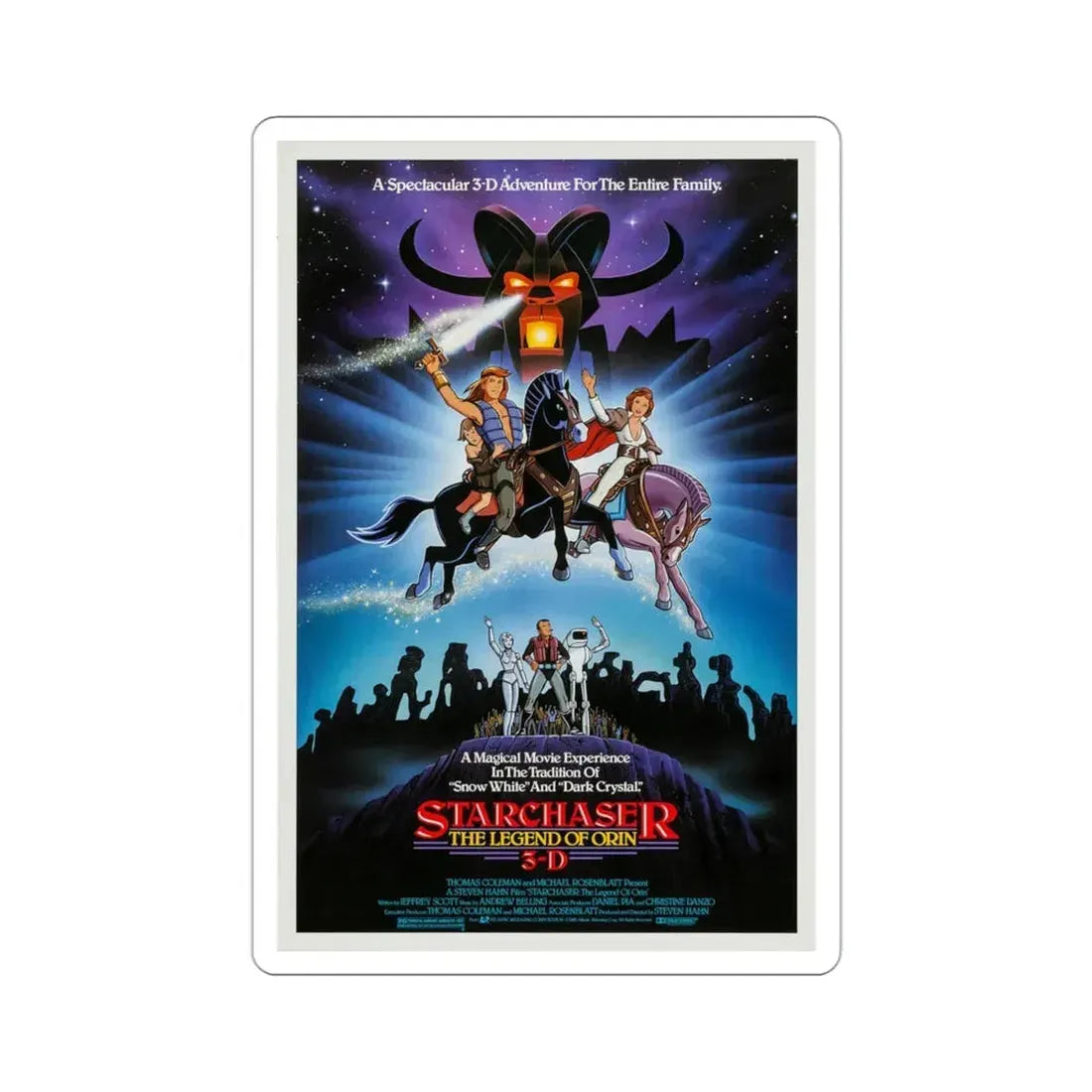 Starchaser The Legend of Orin 1985 Movie Poster STICKER Vinyl Die-Cut Decal 3 Inch - The Sticker Space