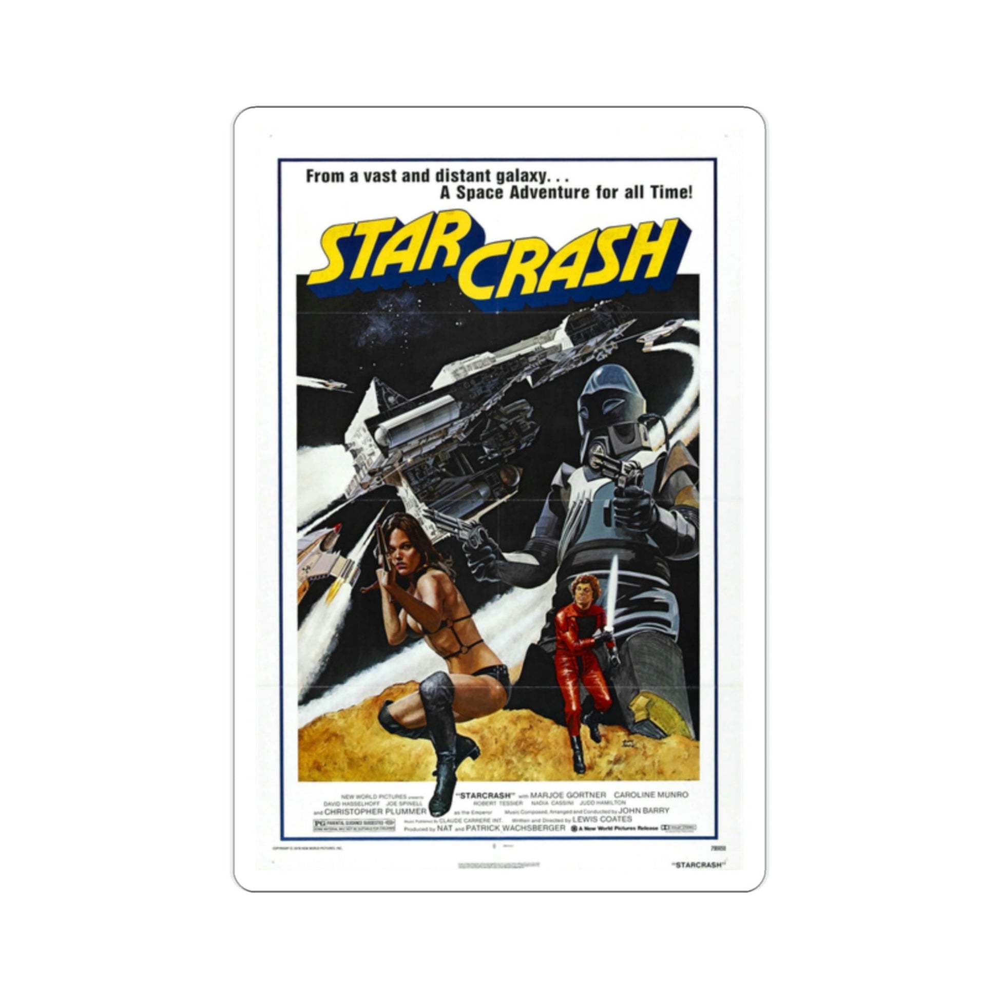 Starcrash 1979 Movie Poster STICKER Vinyl Die-Cut Decal-2 Inch-The Sticker Space