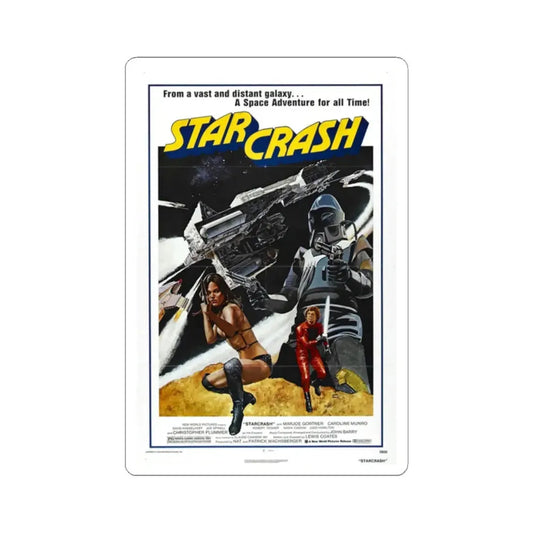 Starcrash 1979 Movie Poster - STICKER Vinyl Kiss-Cut Decal 2 Inch White - The Sticker Space