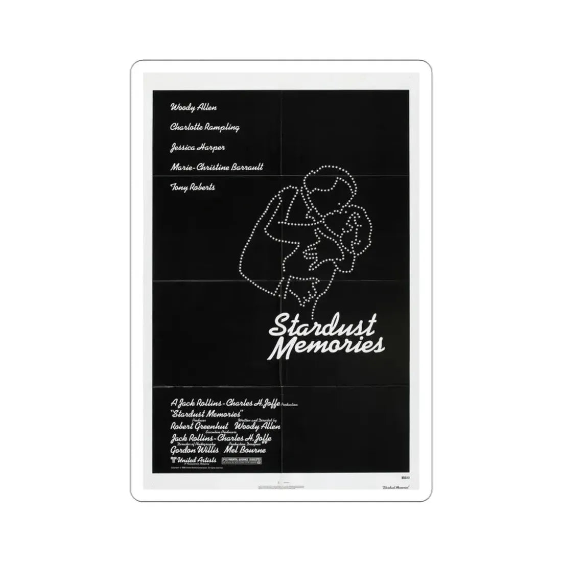 Stardust Memories 1980 Movie Poster STICKER Vinyl Die-Cut Decal 3 Inch - The Sticker Space
