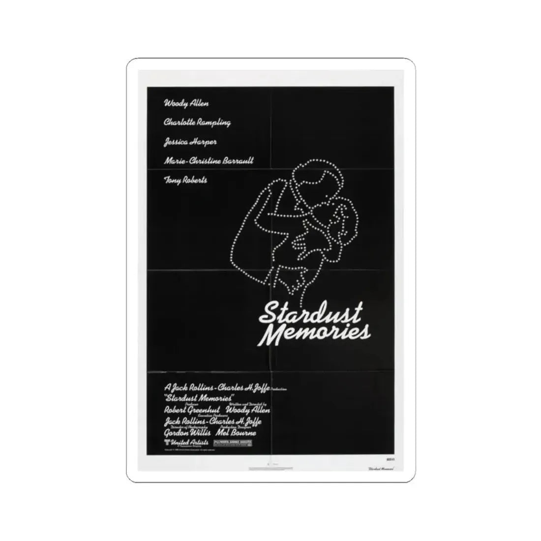 Stardust Memories 1980 Movie Poster - STICKER Vinyl Kiss-Cut Decal 2 Inch White - The Sticker Space
