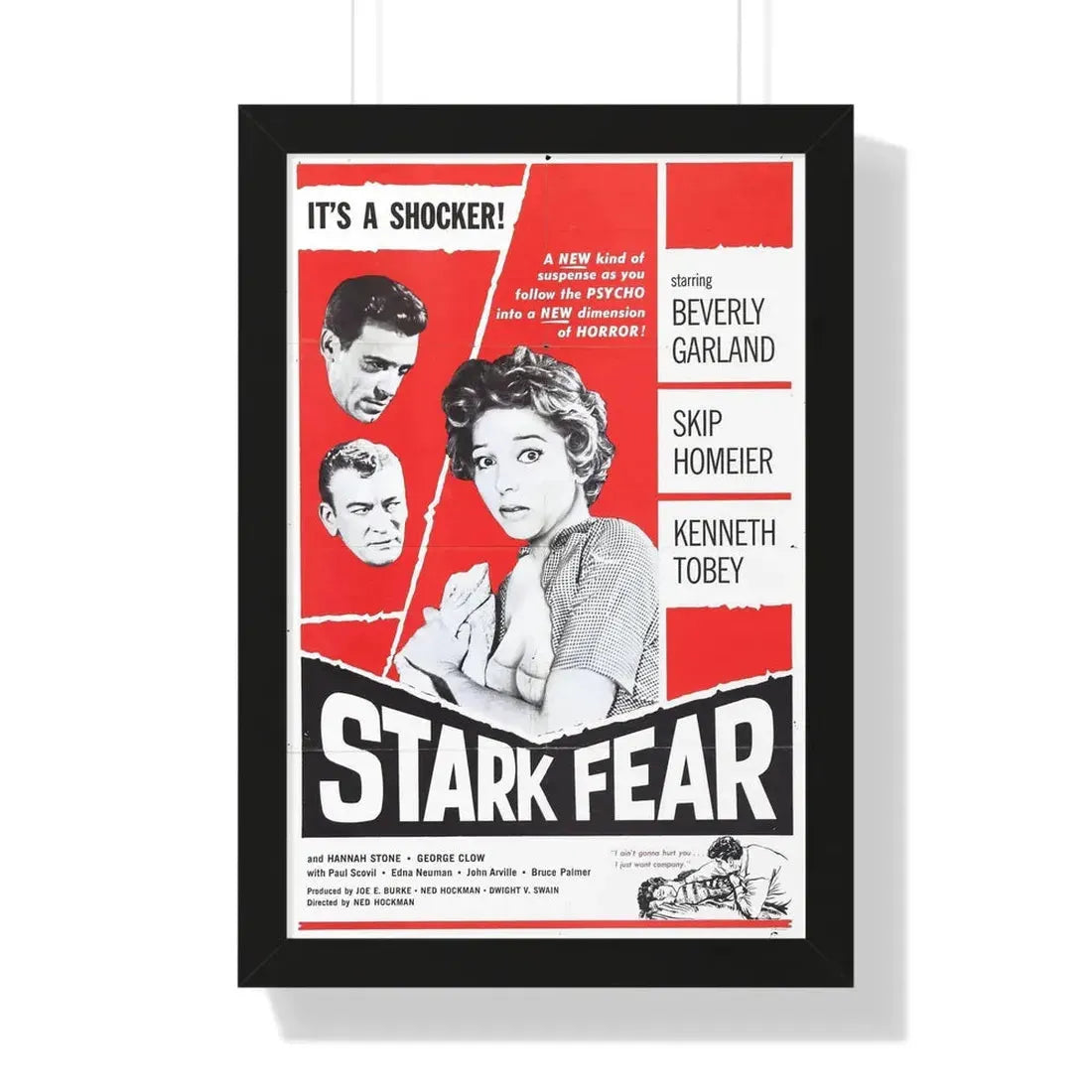 STARK FEAR 1962 - Framed Movie Poster 16″ x 24″ Black - The Sticker Space