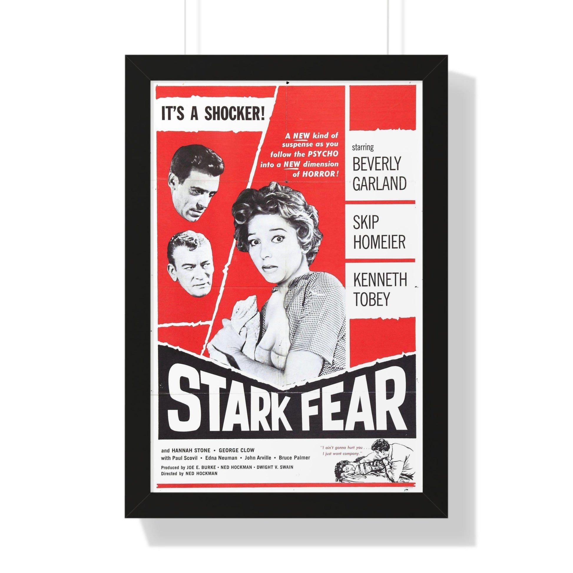 STARK FEAR 1962 - Framed Movie Poster-16″ x 24″-The Sticker Space