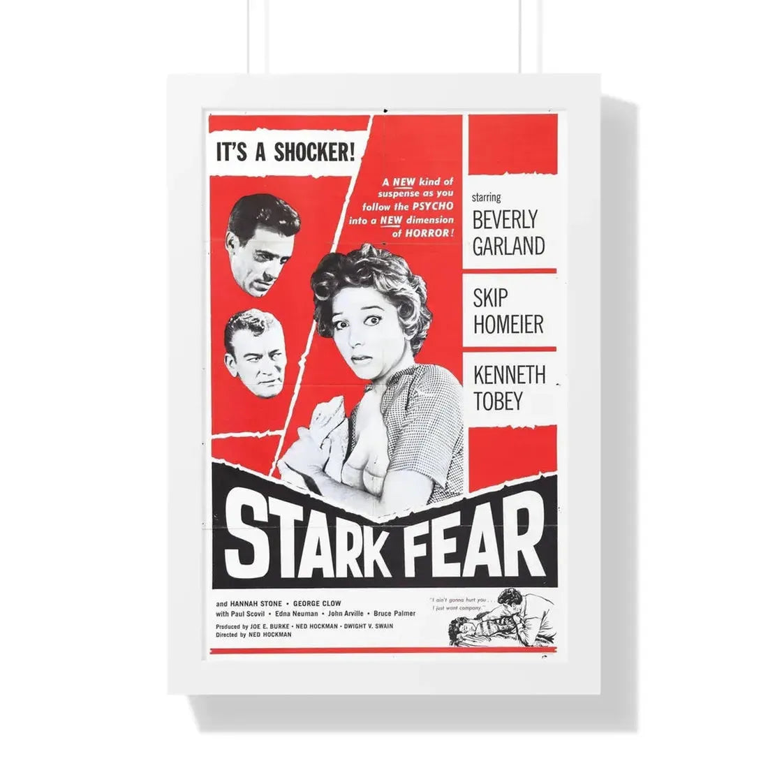 STARK FEAR 1962 - Framed Movie Poster 16″ x 24″ White - The Sticker Space