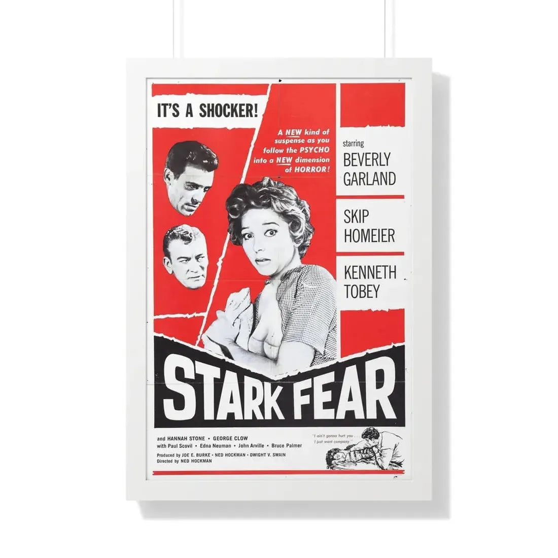 STARK FEAR 1962 - Framed Movie Poster 20" x 30" White - The Sticker Space