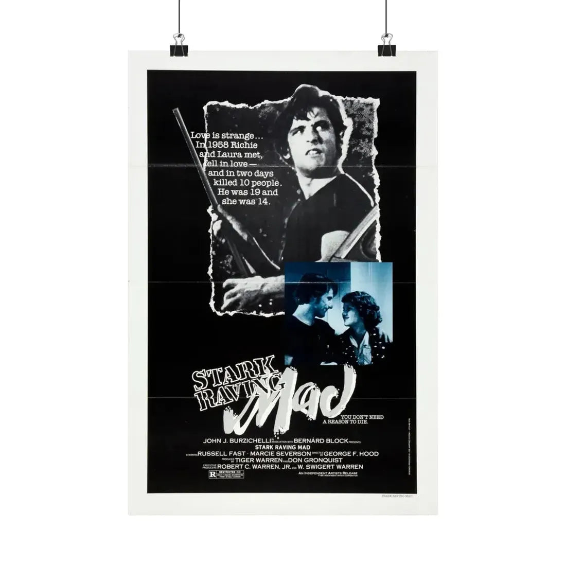 STARK RAVING MAD 1981 - Paper Movie Poster 12″ x 18″ Matte - The Sticker Space