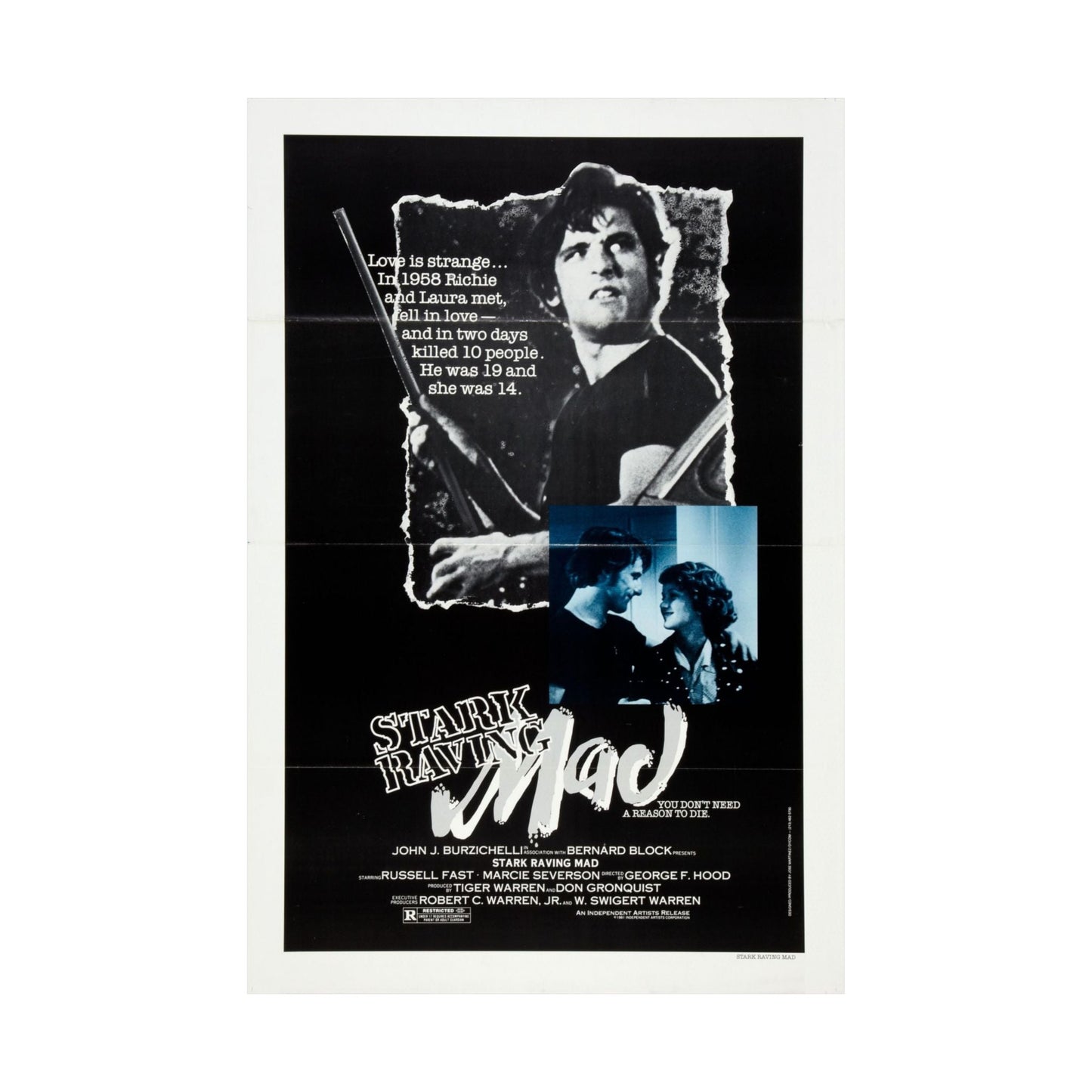 STARK RAVING MAD 1981 - Paper Movie Poster-The Sticker Space